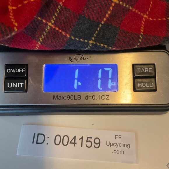 VTG Sag Harbor 10 Red Plaid Wool Bl Blazer Velvet Preppy Old Money Academia - Picture 10 of 10